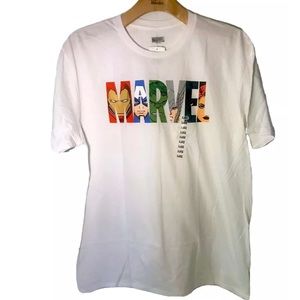 Team Marvel Logo Faces T Shirt New Size XL